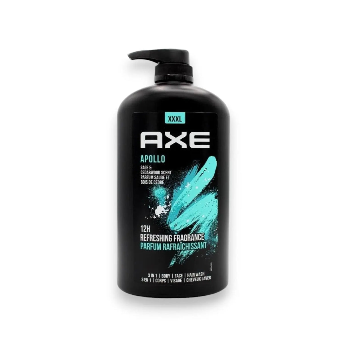 AXE Apollo 3-in-1 Body, Face, and Hair Wash 1L Glagil