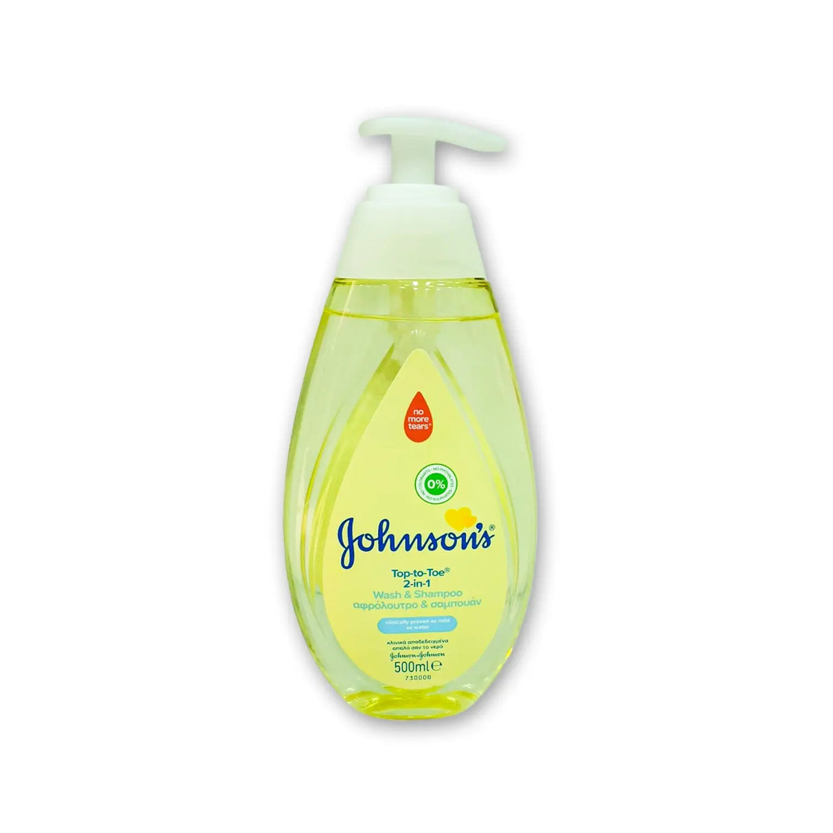 JOHNSON'S TOP-TO-TOE WASH & SHAMPOO 500ml Glagil