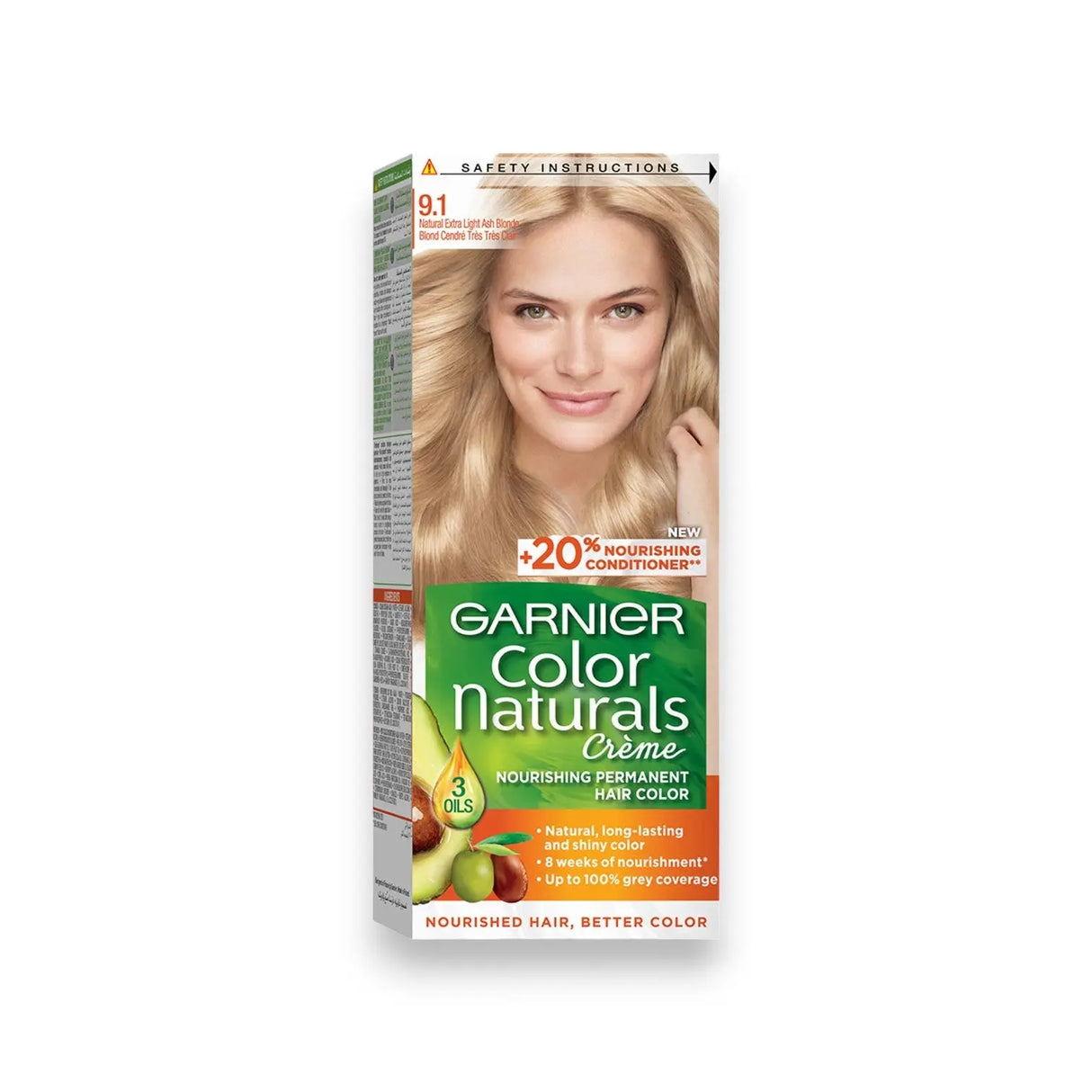 GARNIER COLOR NATURALS CRÈME 9.1 NATURAL EXTRA LIGHT ASH BLONDE - FUPC2053 Glagil