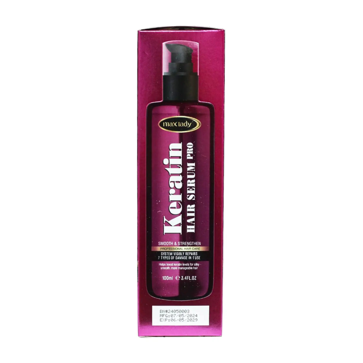 Max Lady Keratin Hair Serum Pro 100ml Glagil