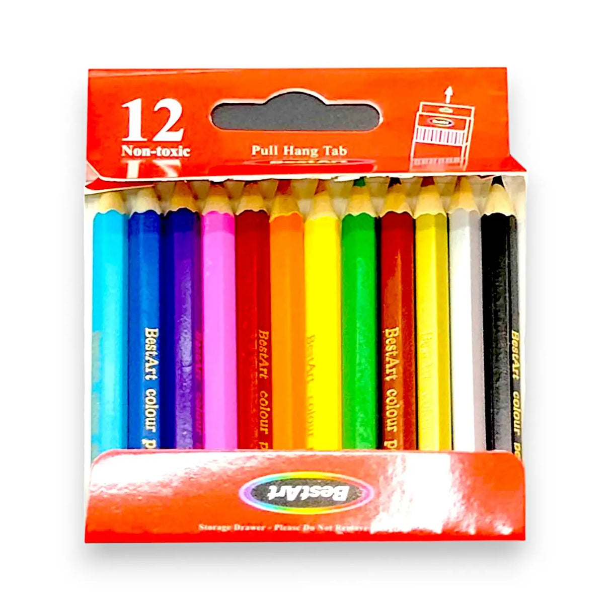 BestArt Fiber-Colour 12 Classic Colored Pencils Glagil