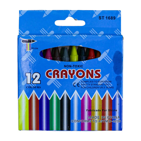 Crayon Set - 12 Vibrant Colors Glagil