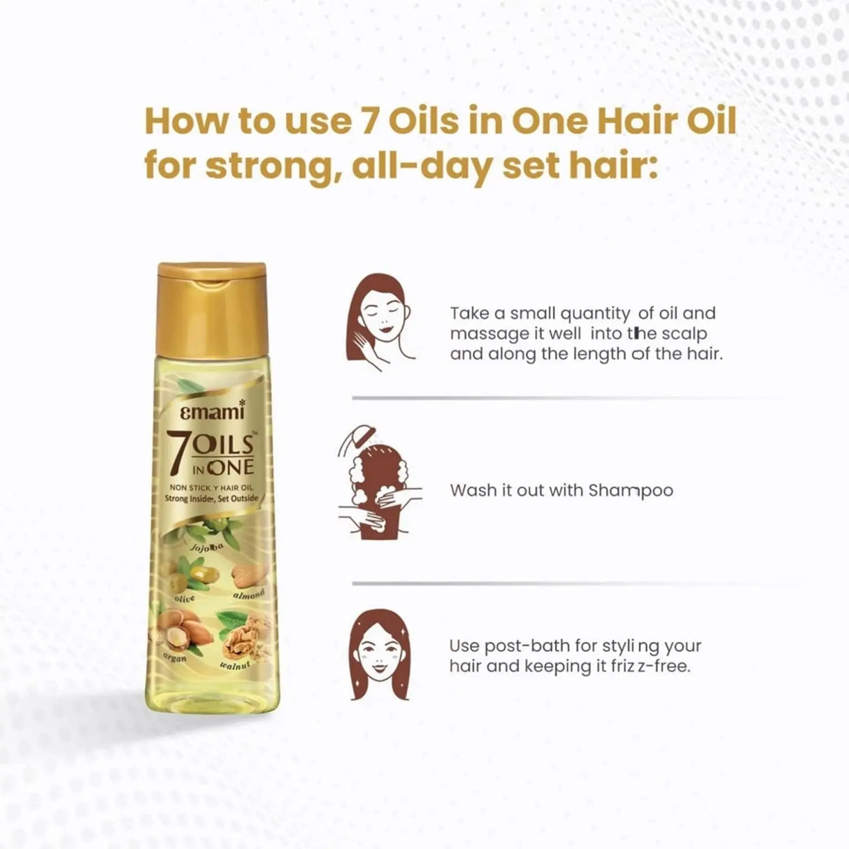 Emami 7 Oils In One Non-Sticky Hair Oil, 100ml Glagil