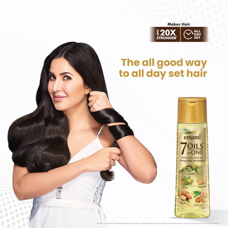 Emami 7 Oils In One Non-Sticky Hair Oil, 100ml Glagil