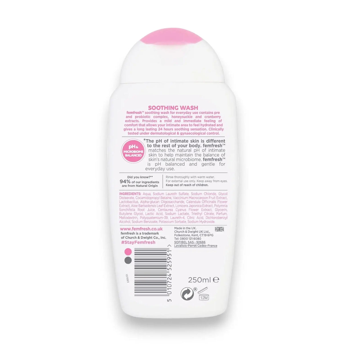 Femfresh Soothing Wash 250ml - Glagil