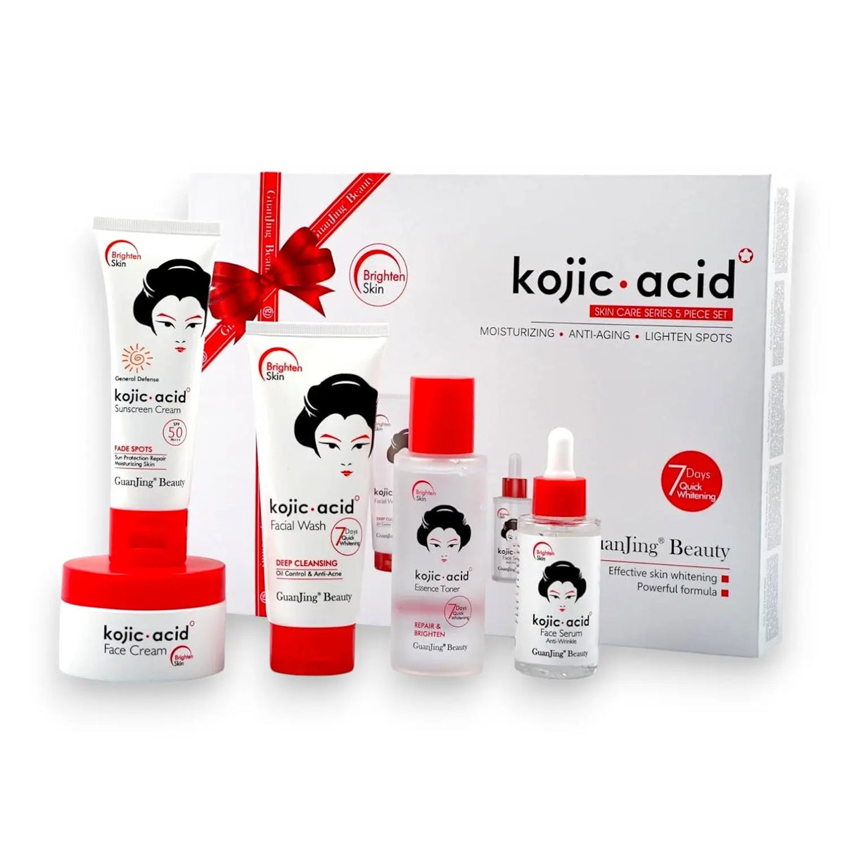 Guanjing Kojic Acid Face Care Kit - Glagil