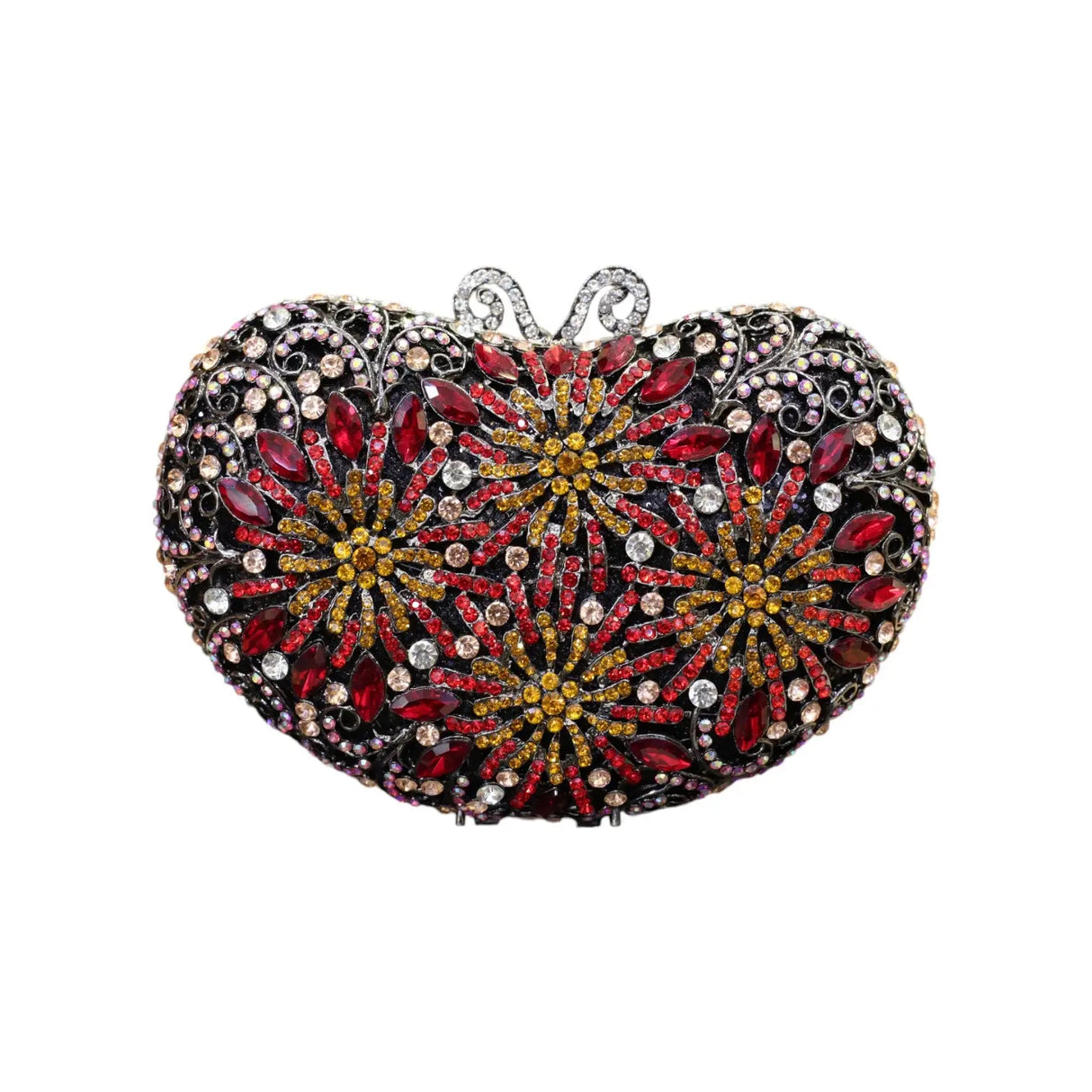 EMBELLISHED HEART-SHAPED CLUTCH BAG - AT4676 Glagil