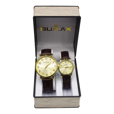 Sumax Couple Gold Watch Glagil