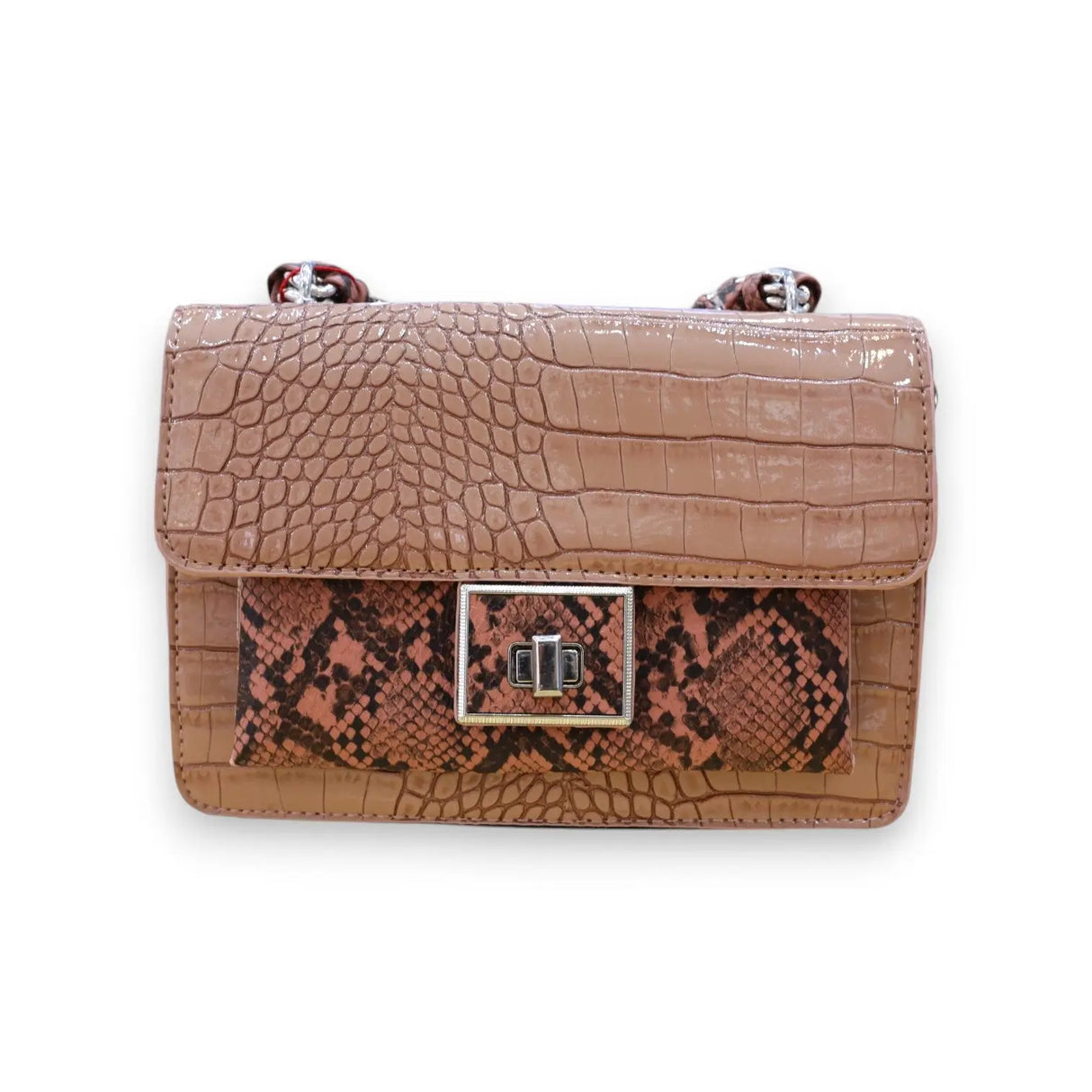 SNAKESKIN PATCHWORK SHOULDER BAG - AB4218 Glagil