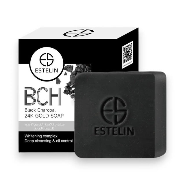 Estelin BCH Black Charcoal Gold Soap 50g Glagil