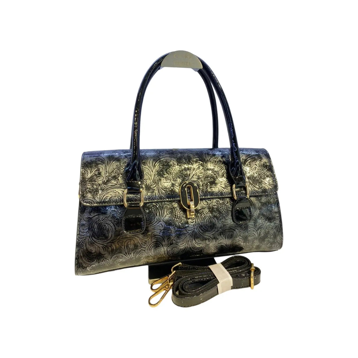 VERNIKA EMBOSSED METALLIC FLORAL BAG - STL5789 Glagil