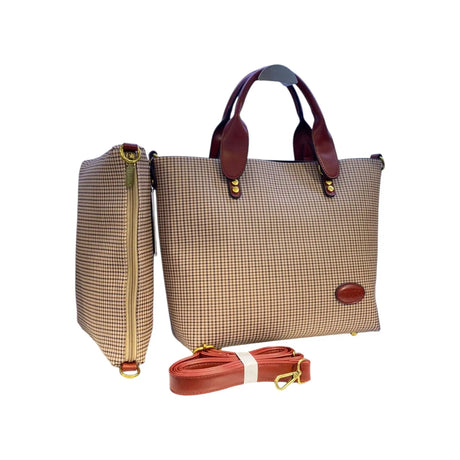 Vernika Checkered Tote Bag - STL5809 Glagil