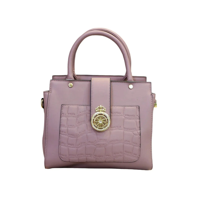 STRUCTURED HANDLE BAG W/ CROWN CLASP - AT4663 Glagil