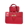 Vivq Croc-Embossed Tote Bag With Wallet Set Glagil