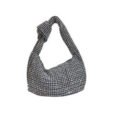 Black Crystal Knotted Shoulder Bag- QA4141 Glagil