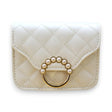 QUILTED CLUTCH PEARL RING HANDLE - AB4230 Glagil