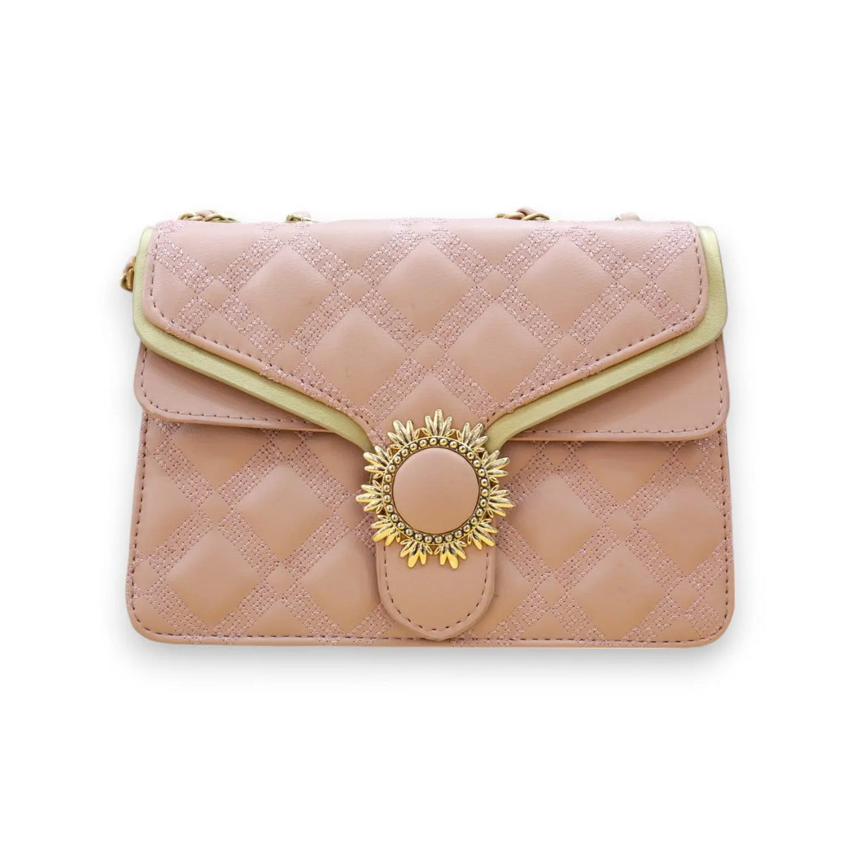 QUILTED BAG SUNBURST CLASP -  AB4213 Glagil