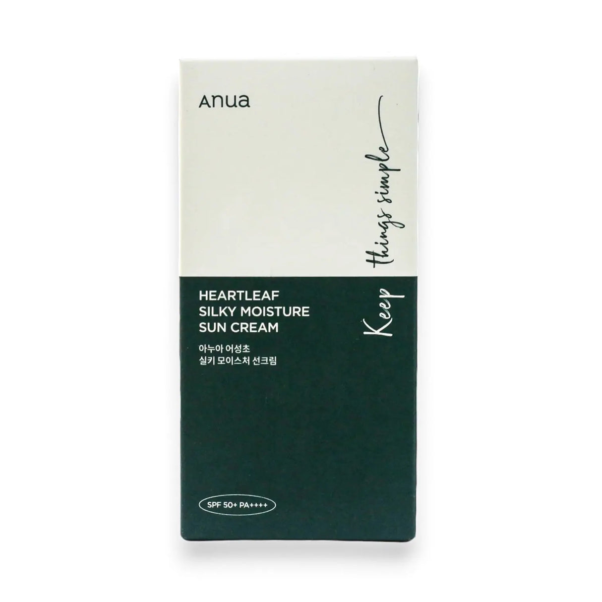 Anua Heartleaf Silky Moisture Sun Cream Spf50 50ml Glagil