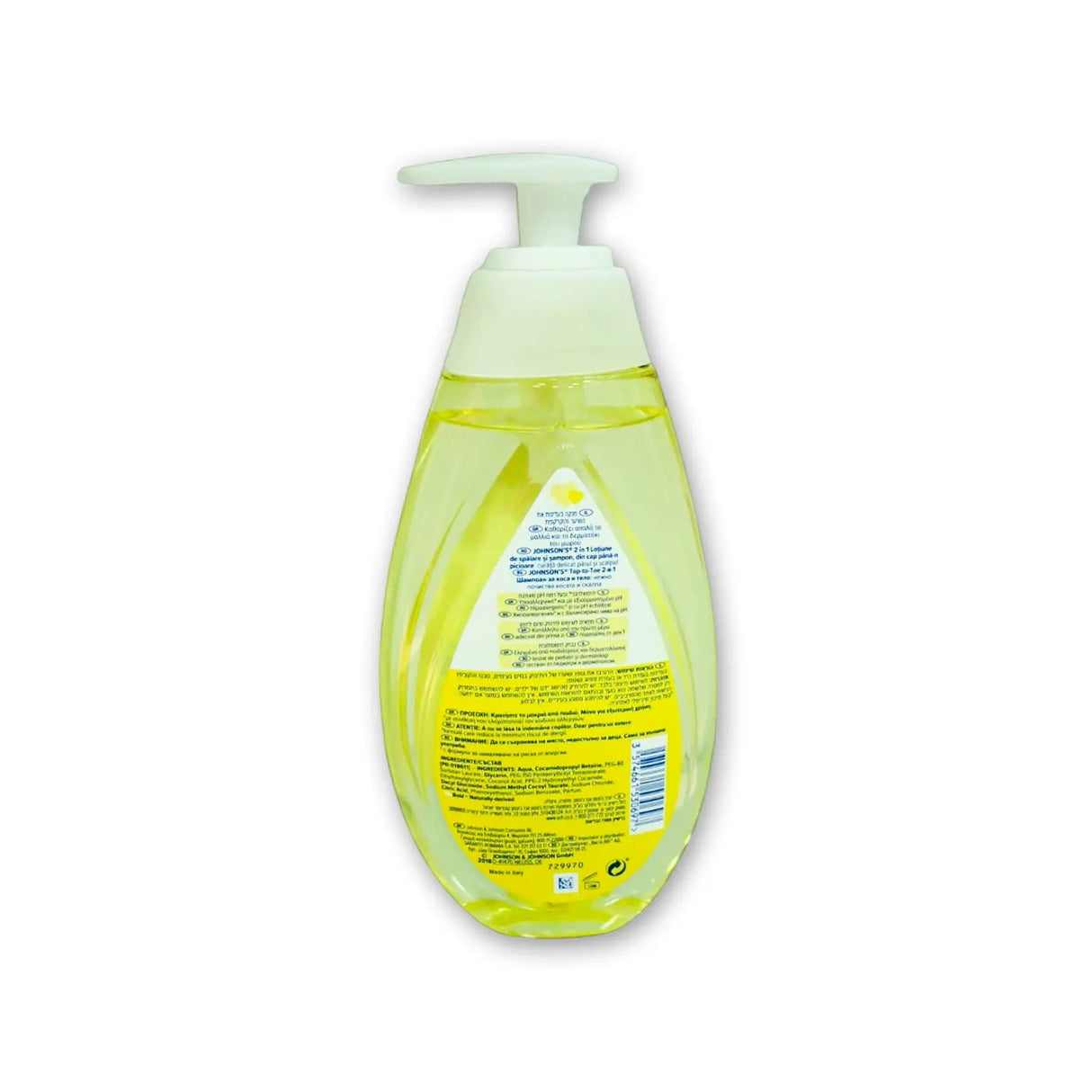 JOHNSON'S TOP-TO-TOE WASH & SHAMPOO 500ml Glagil