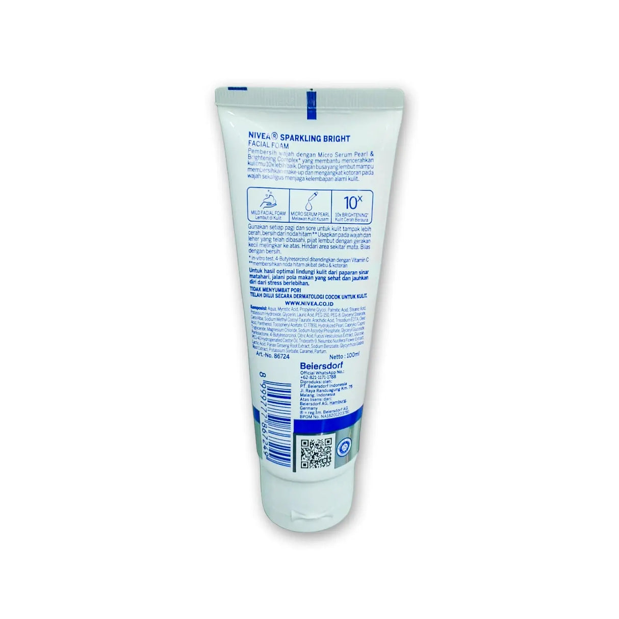 NIVEA Sparkling Bright Facial Foam 100ml Glagil