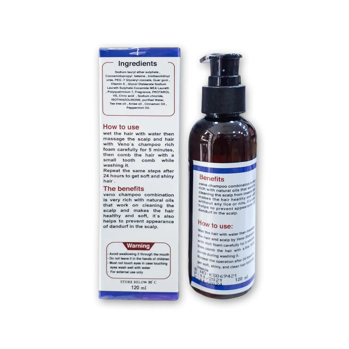 Veno Shampoo Special For Lice And Nits 120ml Glagil