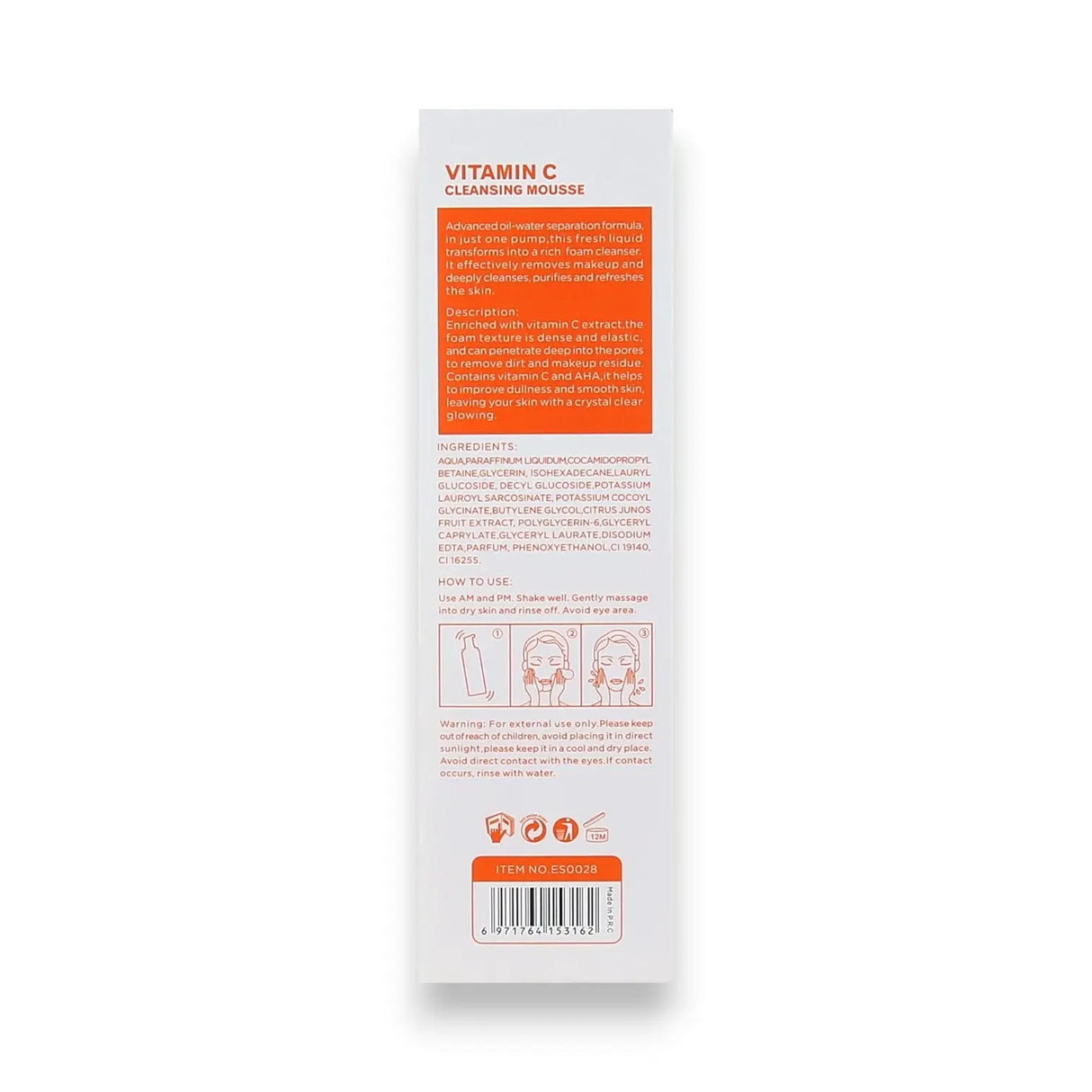 Estelin Vitamin C Cleansing Mousse 135ml Glagil