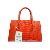 RED EMBOSSED SATCHEL BAG - QA4107 Glagil