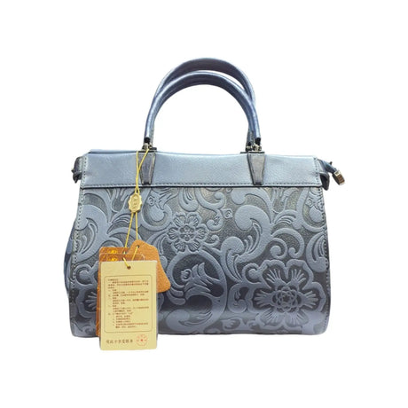 Embossed Blue Floral Bag Glagil