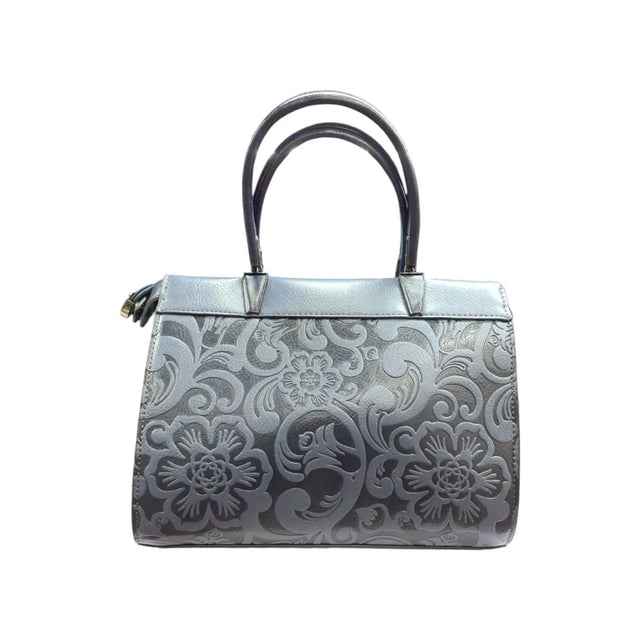 Embossed Blue Floral Bag Glagil