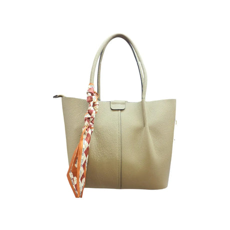 Tote Bag with Scarf Accent - QA4125 Glagil