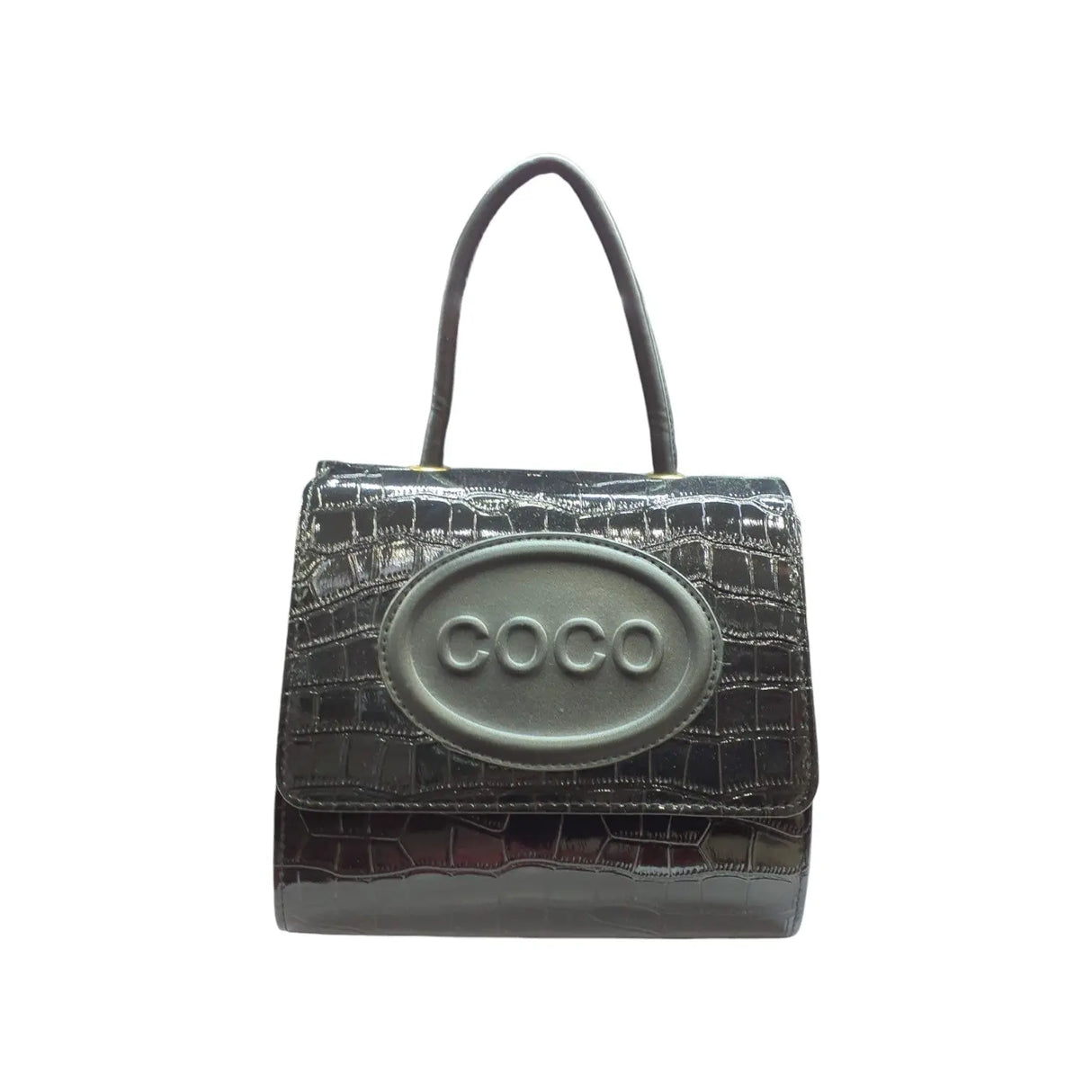 Embossed Satchel Bag with "COCO" LOGO- QA4133 Glagil