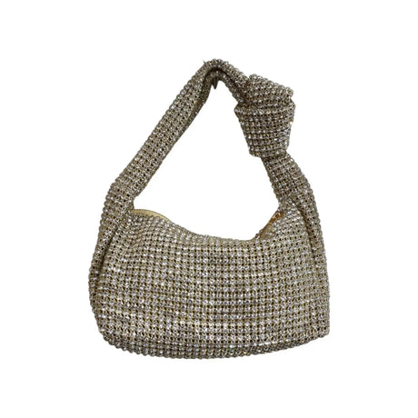 Gold Crystal Knotted Shoulder Bag- QA4140 Glagil