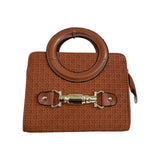 Textured Satchel Handle Bag -QA4169 Glagil