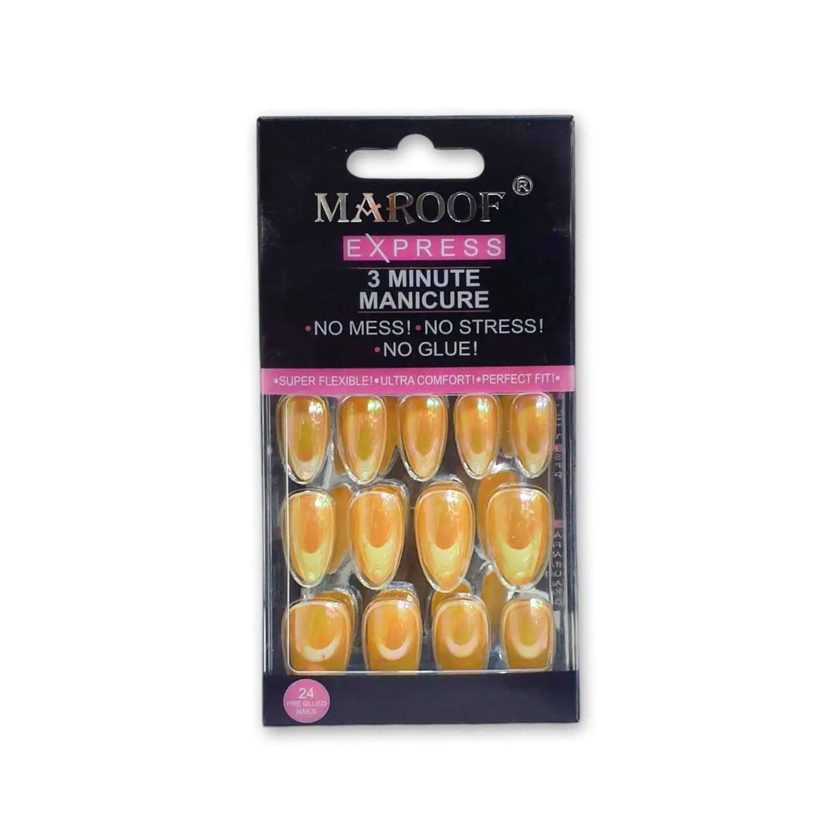 Maroof Express 3 Minute Manicure Curved Nails 24pcs Glagil