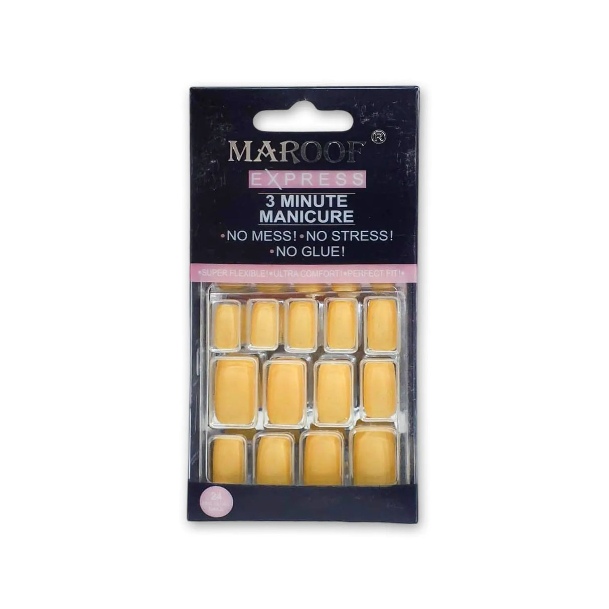 Maroof Express Manicure Square Nails 24pcs Glagil