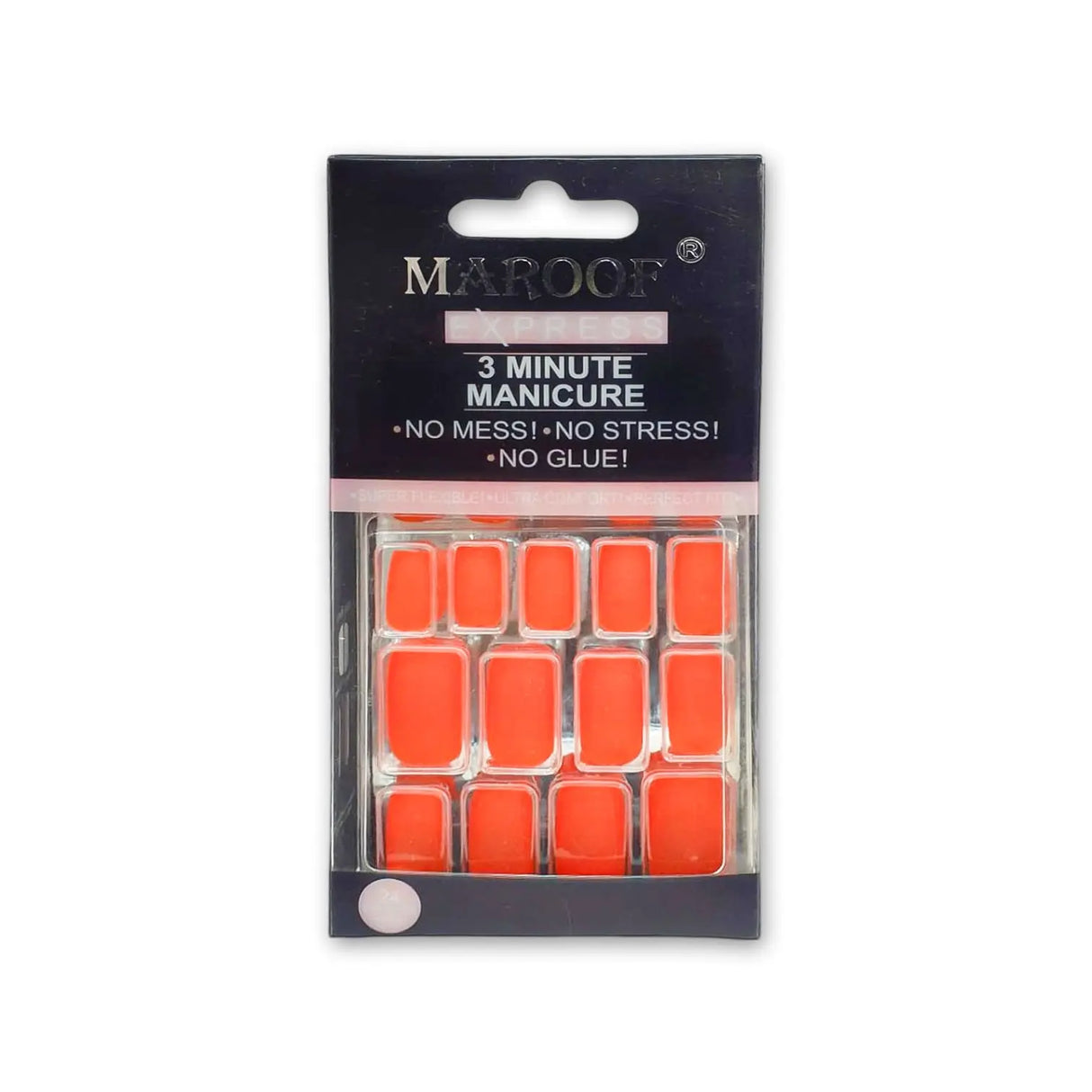 Maroof Express Manicure Square Nails 24pcs Glagil