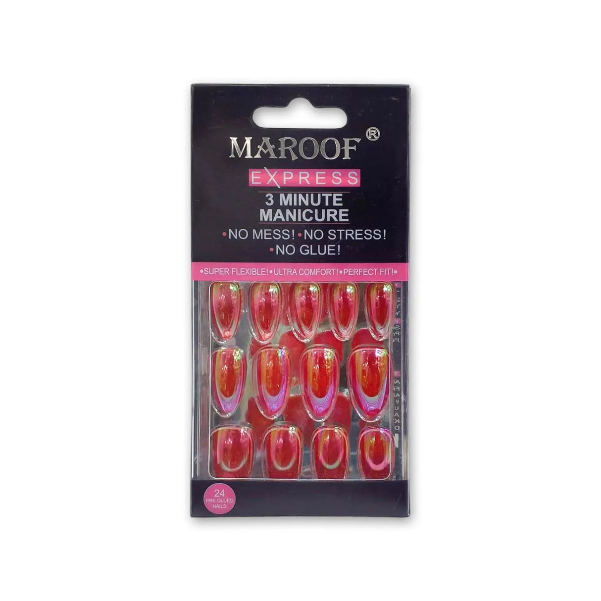 Maroof Express 3 Minute Manicure Curved Nails 24pcs Glagil