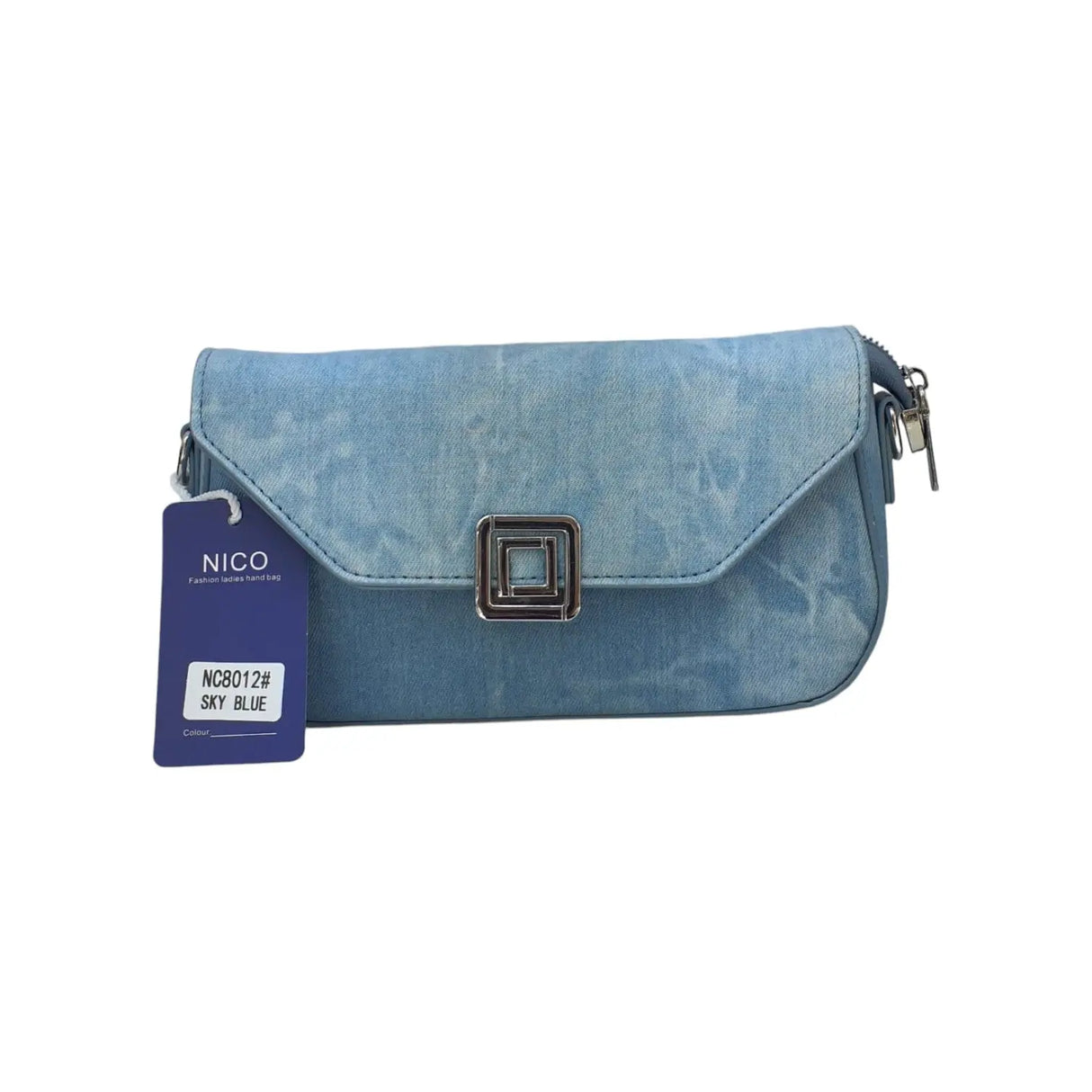 Nico Women's Denim Foldover Bag - Glagil