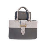 Vivq Croc-Embossed Tote Bag With Wallet Set Glagil