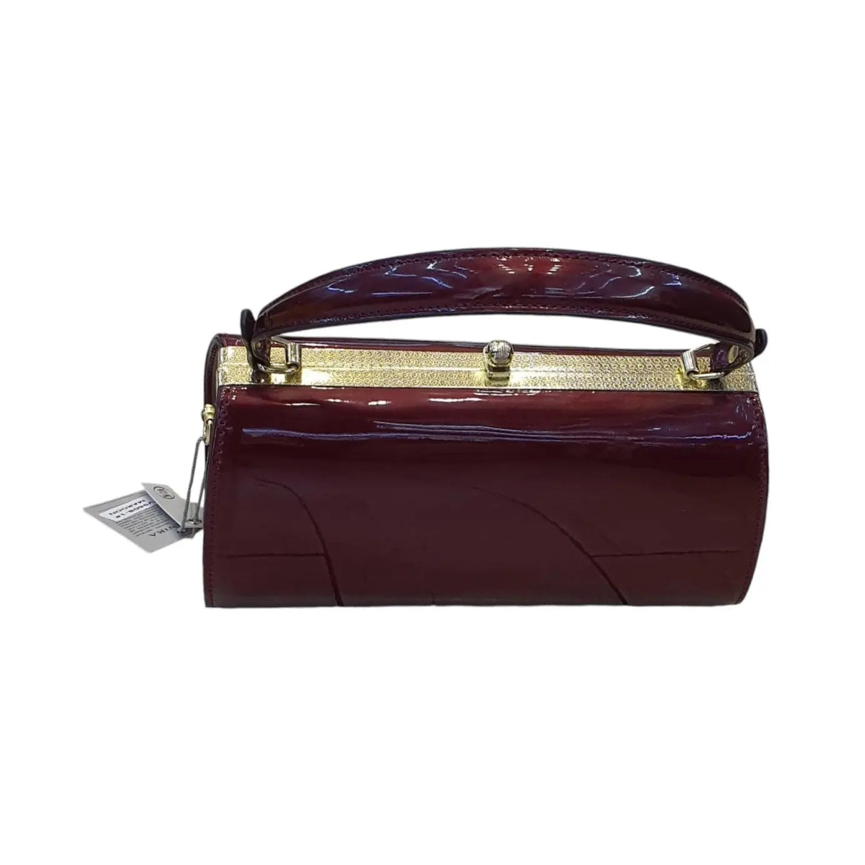 Vernika Glossy Vintage Barrel Clutch - Glagil