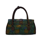 Vernika Embossed Floral Pattern with Buckle Detail Satchel Bag - Glagil