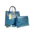 Vernika Structured Croc-Embossed Handbag Set - Glagil