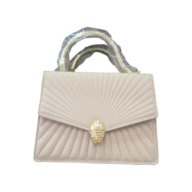 Fan-Pleated Handbag with Serpent Clasp - NJM5870 Glagil