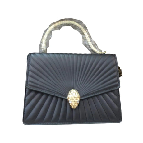 Fan-Pleated Handbag with Serpent Clasp - NJM5870 Glagil