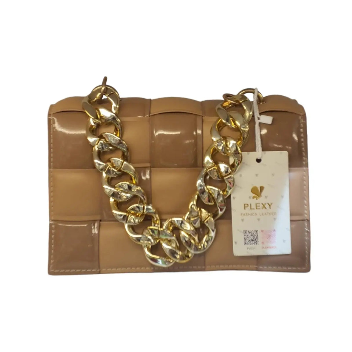 PLEXY PLEXY WOVEN PATENT LEATHER CHAIN BAG - PX5879 Glagil