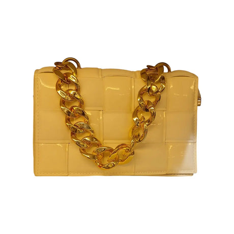 PLEXY PLEXY WOVEN PATENT LEATHER CHAIN BAG - PX5879 Glagil