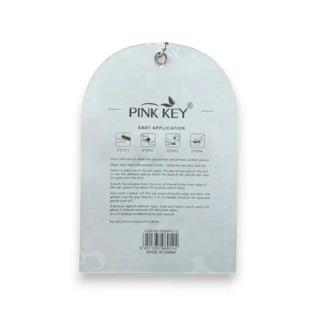 Pink Key To The Best Of You Nail Tips 12 pcs Glagil