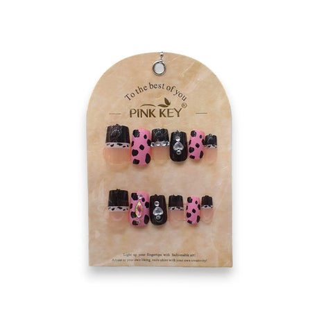 Pink Key To The Best Of You Nail Tips 12 pcs Glagil