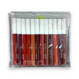 Lora Waterproof Lip Gloss Set -12 Shades Assorted Glagil