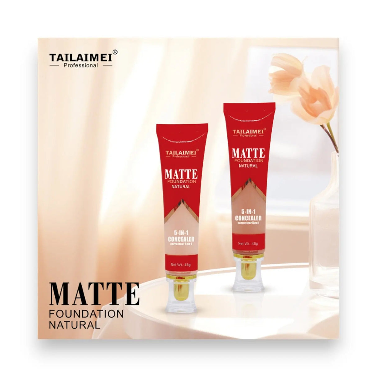 Tailaimei Matte Foundation 5 in 1 Concealer 45g Glagil